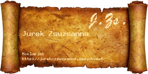 Jurek Zsuzsanna névjegykártya